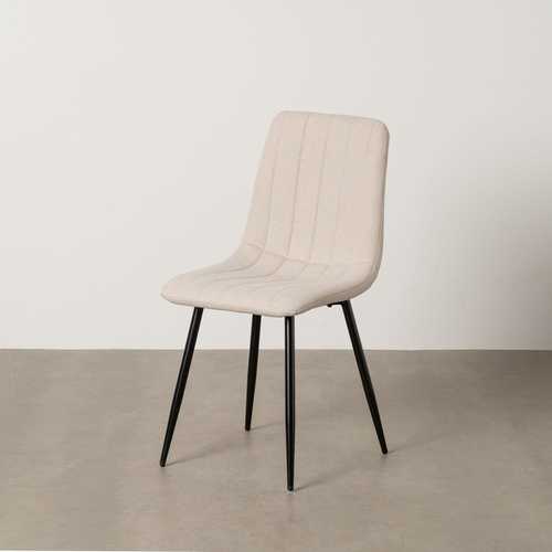 SILLA CREMA TEJIDO-METAL SALÓN 44 X 51 X 88 CM