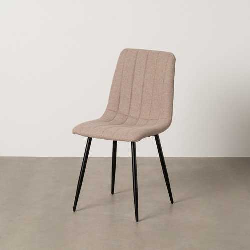 SILLA BEIGE TEJIDO-METAL SALÓN 44 X 51 X 88 CM