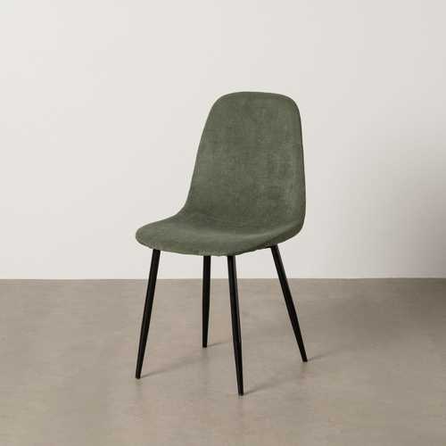 SILLA PANA VERDE TEJIDO-METAL SALÓN 44 X 47 X 88 CM