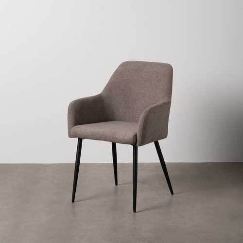 SILLA TAUPE TEJIDO-METAL CONTRACT 48 X 62 X 88 CM