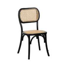 SILLA NEGRO MADERA DE OLMO CONTRACT 45 X 41 X 88 CM SILLA NEGRO MADERA DE OLMO CONTRACT 45 X 41 X 88 CM