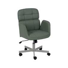 SILLA RUEDAS VERDE SIMIL PIEL OFICINA 57 X 60,50 X 85 CM SILLA RUEDAS VERDE SIMIL PIEL OFICINA 57 X 60,50 X 85 CM