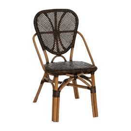 SILLA NATURAL-NEGRO MADERA 50 X 57 X 91 CM