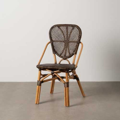 SILLA NATURAL-NEGRO MADERA 50 X 57 X 91 CM