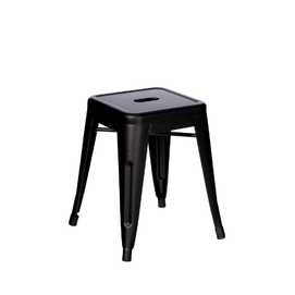 TABURETE NEGRO METAL DALLAS INDUSTRIAL 38,70 X 38,70 X 45 CM