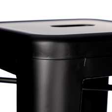 TABURETE NEGRO METAL DALLAS INDUSTRIAL 42 X 42 X 61,20 CM