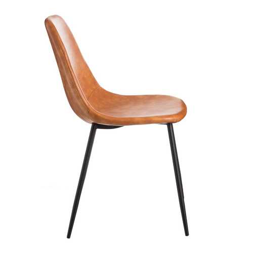 SILLA CUERO PU/METAL SALÓN 43 X 53 X 82 CM