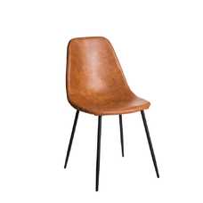 SILLA CUERO PU/METAL SALÓN 43 X 53 X 82 CM