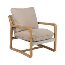 SILLÓN NATURAL TEJIDO-MADERA SALÓN 65 X 69 X 83 CM