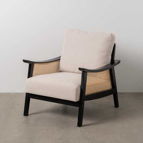 SILLÓN BLANCO-NEGRO MADERA-MDF 69,50 X 83 X 80 CM