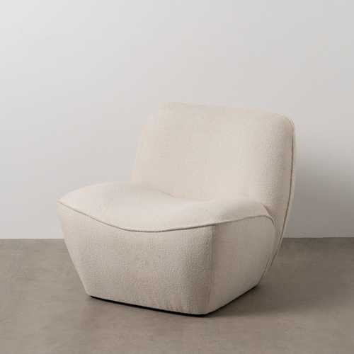 SILLÓN BLANCO MDF-TEJIDO 71 X 81 X 66 CM