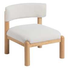 SILLÓN BLANCO-NATURAL MADERA DE CAUCHO 62 X 62 X 71 CM