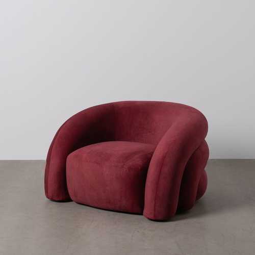 SILLÓN BURDEOS TEJIDO SALÓN 100 X 84 X 58 CM