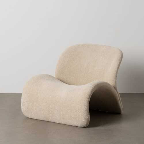 SILLÓN BEIGE TEJIDO SALÓN 78 X 90 X 8 CM