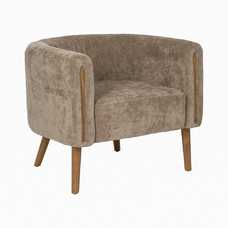 SILLÓN TAUPE MADERA DE ABEDUL SALÓN 73 X 73 X 68 CM