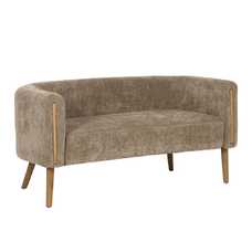 SOFÁ TAUPE MADERA DE ABEDUL SALÓN 142 X 73 X 68 CM