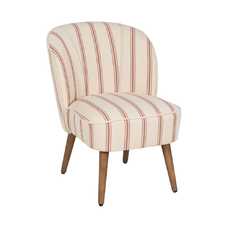 SILLÓN RAYAS TERRACOTA MADERA DE CAUCHO 54 X 64 X 73 CM