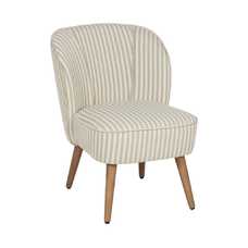 SILLÓN RAYAS VERDE MADERA DE CAUCHO 54 X 64 X 73 CM