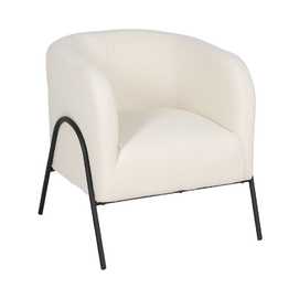 SILLÓN BLANCO TEJIDO-METAL SALÓN 68 X 66 X 74 CM