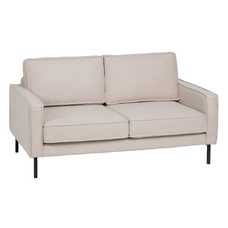 SOFÁ 2 PLAZAS BEIGE TEJIDO-METAL SALÓN 163 X 87 X 90 CM