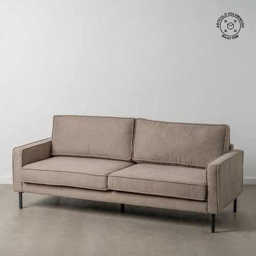 SOFÁ 3 PLAZAS TAUPE TEJIDO-METAL SALÓN 213 X 87 X 90 CM