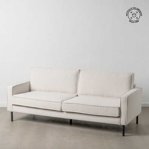 SOFÁ 3 PLAZAS CRUDO TEJIDO-METAL SALÓN 213 X 87 X 90 CM