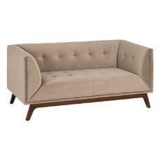 SOFÁ 2 PLAZAS TERCIOPELO CHAMPÁN 156 X 81 X 72 CM