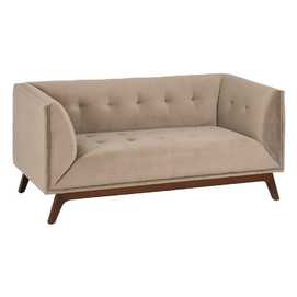 SOFÁ 2 PLAZAS TERCIOPELO CHAMPÁN 156 X 81 X 72 CM