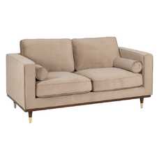 SOFÁ 2 PLAZAS TERCIOPELO CHAMPÁN 172 X 89 X 91 CM