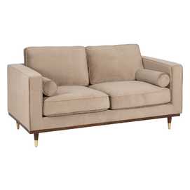 SOFÁ 2 PLAZAS TERCIOPELO CHAMPÁN 172 X 89 X 91 CM