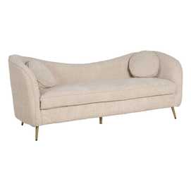 SOFÁ BEIGE TEJIDO SALÓN 195 X 74 X 77 CM