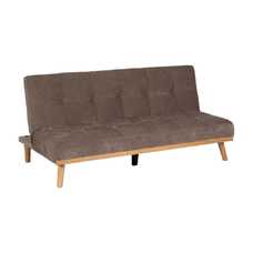 SOFÁ-CAMA TAUPE METAL-MADERA SALÓN 178 X 94 X 86 CM