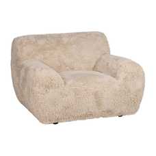 SILLÓN BEIGE TEJIDO 124 X 107 X 79,50 CM
