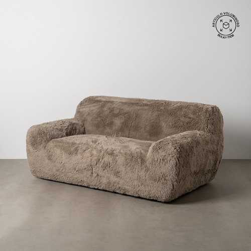 SOFÁ 2 PLAZAS TAUPE TEJIDO 185 X 107 X 79,50 CM