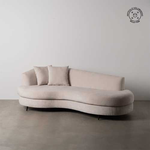 SOFÁ CREMA TEJIDO SALÓN 235 X 103 X 80 CM