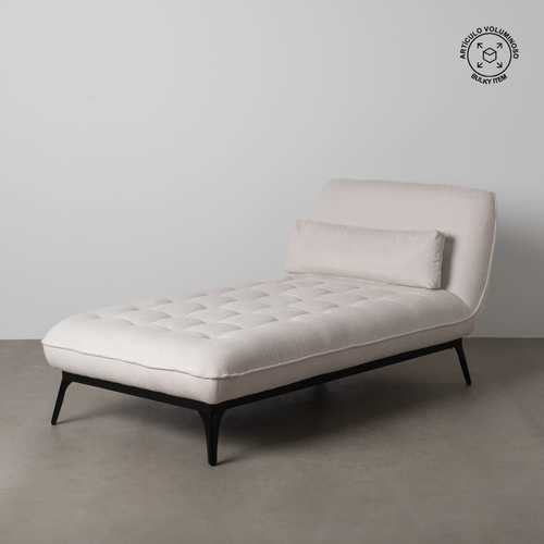 CHAISE-LOUNGER CREMA TEJIDO-METAL 168 X 90 X 82 CM