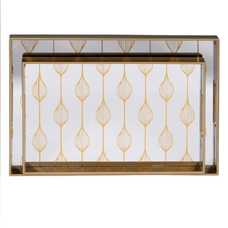 S/2 BANDEJAS PLATA-ORO PVC-ESPEJO 45 X 31 X 4,20 CM S/2 BANDEJAS PLATA-ORO PVC-ESPEJO 45 X 31 X 4,20 CM