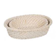 S/2 BANDEJA BLANCO FIBRA NATURAL 29 X 22 X 7 CM S/2 BANDEJA BLANCO FIBRA NATURAL 29 X 22 X 7 CM