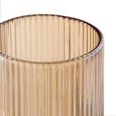 VASO MARRÓN CRISTAL DECORACIÓN 8 X 8 X 12,70 CM