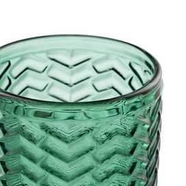 VASO VERDE CRISTAL DECORACIÓN 8 X 8 X 13 CM