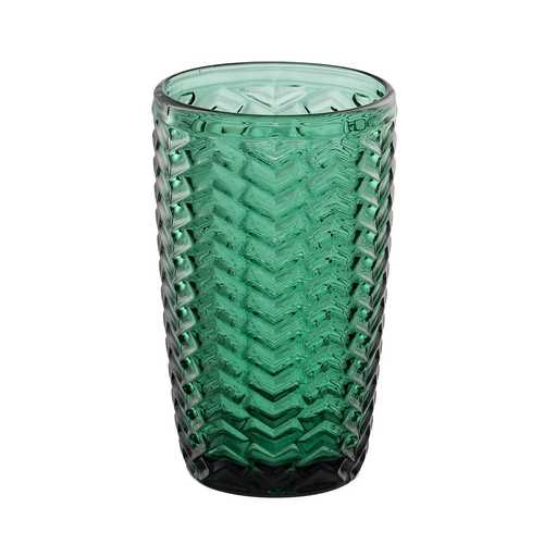 VASO VERDE CRISTAL DECORACIÓN 8 X 8 X 13 CM