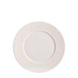 PLATO POSTRE BLANCO PORCELANA COCINA 19 X 19 X 1,90 CM