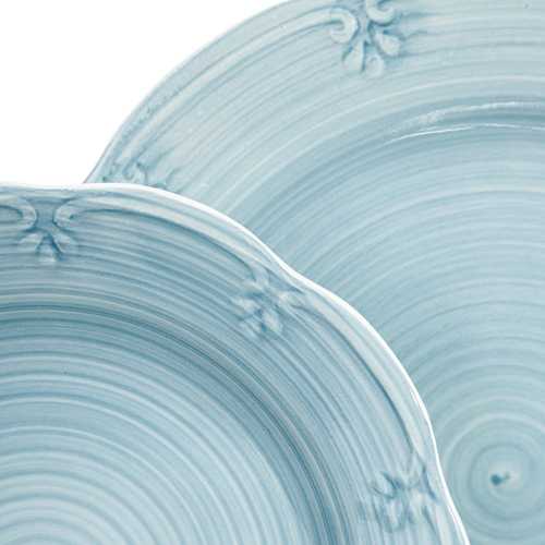 PLATO POSTRE AZUL STONEWARE COCINA 21 X 21 X 2,30 CM