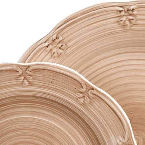 PLATO HONDO BEIGE STONEWARE COCINA 23 X 23 X 3,90 CM