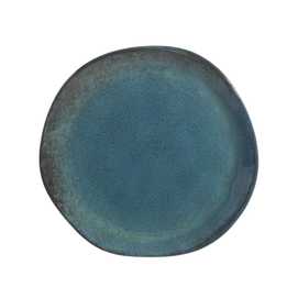 PLATO POSTRE AZUL STONEWARE COCINA 20 X 20 X 2 CM