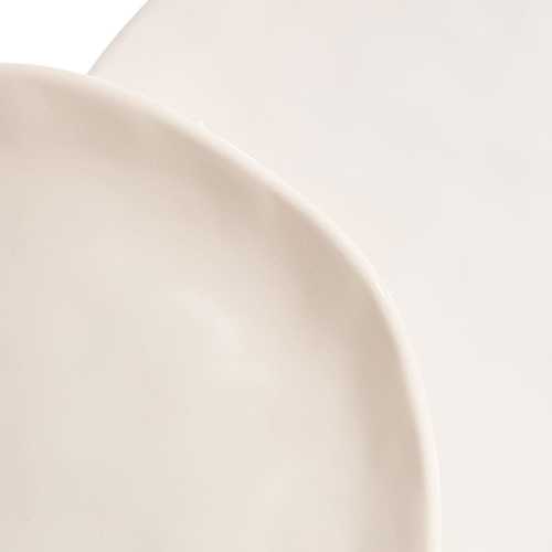 PLATO POSTRE BLANCO STONEWARE COCINA 20 X 20 X 2 CM