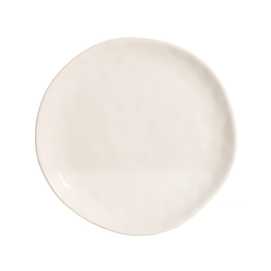 PLATO POSTRE BLANCO STONEWARE COCINA 20 X 20 X 2 CM