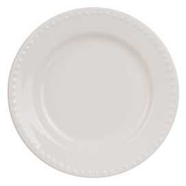 PLATO POSTRE BLANCO STONEWARE COCINA 20,50 X 20,50 CM