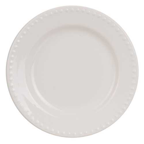 PLATO POSTRE BLANCO STONEWARE COCINA 20,50 X 20,50 CM