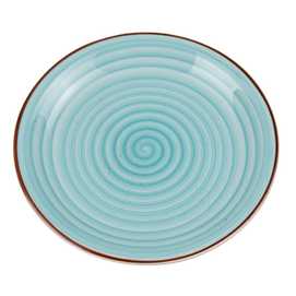 PLATO LLANO AZUL STONEWARE COCINA 27 X 27 CM